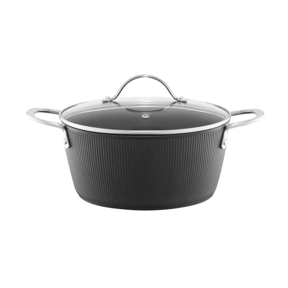 Garnek aluminiowy z pokrywką Curly