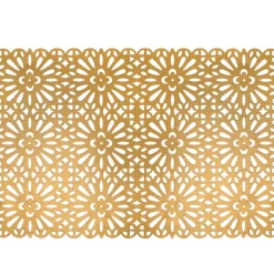 Mata stołowa PVC 45 x 30 cm Glamour ażurowe kwiaty