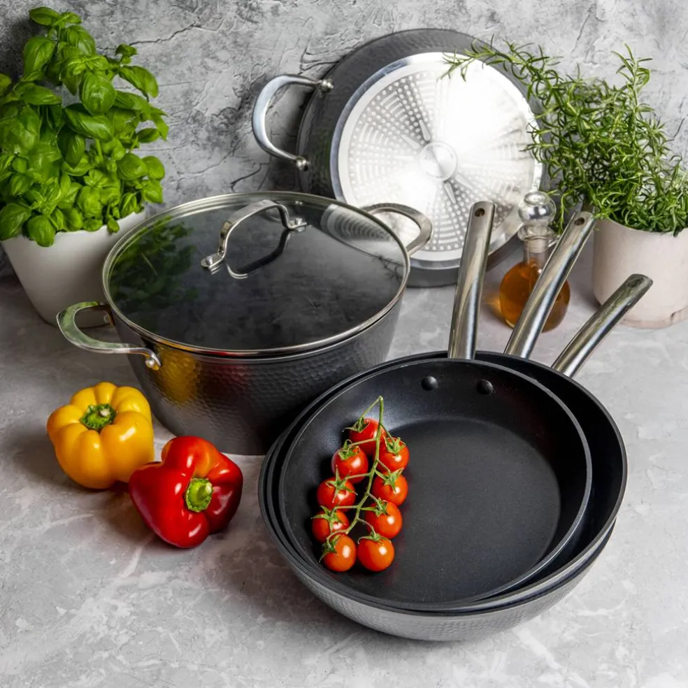 Patelnia głęboka z pokrywą z powłoką Qualum Basic 28 cm Bubble