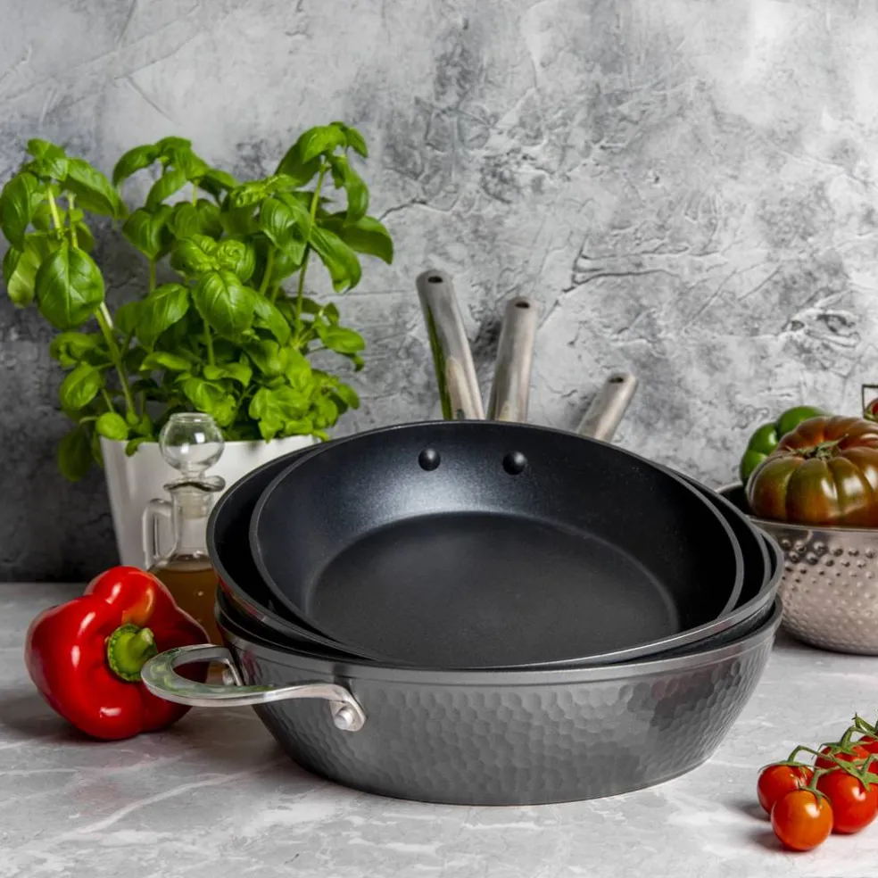 Patelnia głęboka z pokrywą z powłoką Qualum Basic 28 cm Bubble