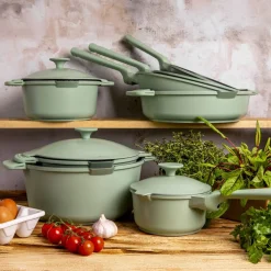 Patelnia głęboka z powłoką Qualum Basic z pokrywką 28 cm Fern