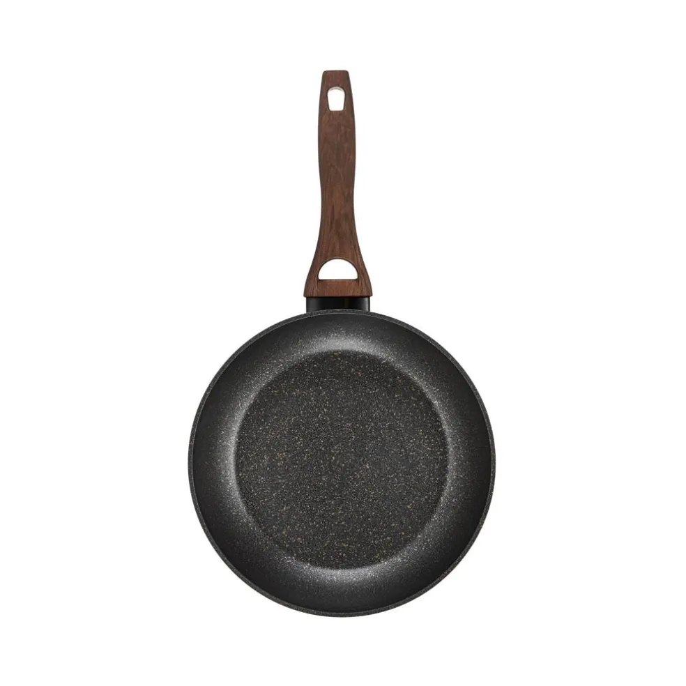 Patelnia z powłoką Qualum Basic Stone Edition Darkwood
