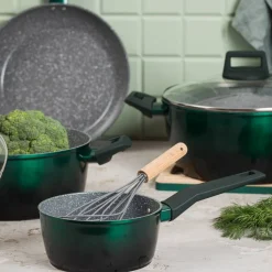 Patelnia z powłoką Qualum Ceramic Stone Edition Ombre Green
