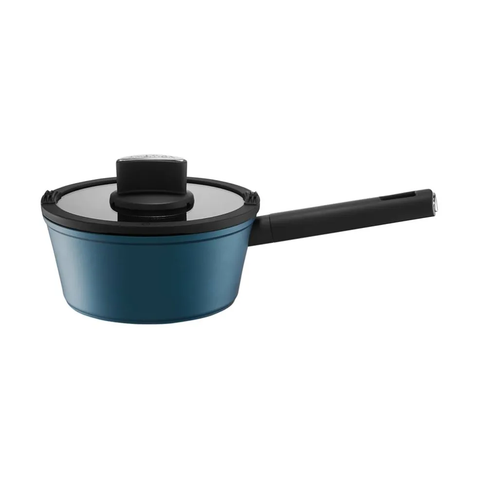 Rondel z pokrywą z powłoką Qualum Basic 1,7 l Azzurro