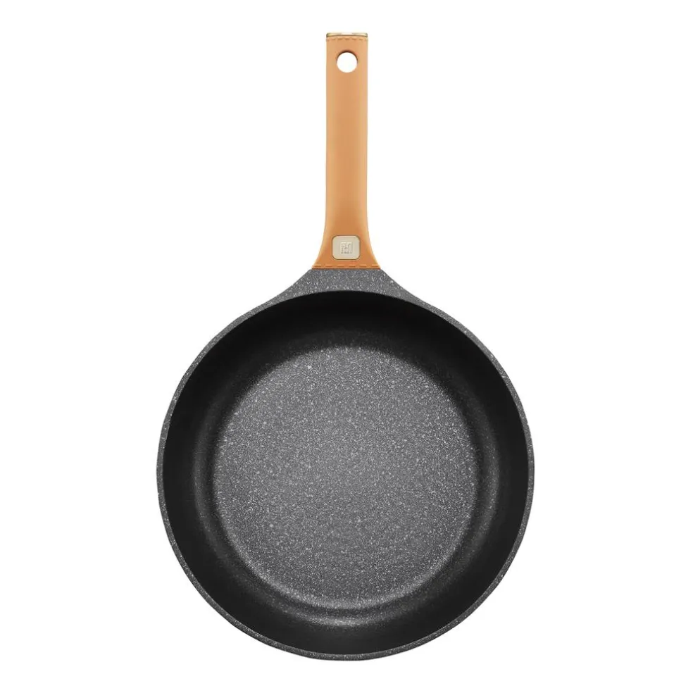 Zestaw patelni z powłoką Qualum Basic Stone Edition 3-elementowy Camel